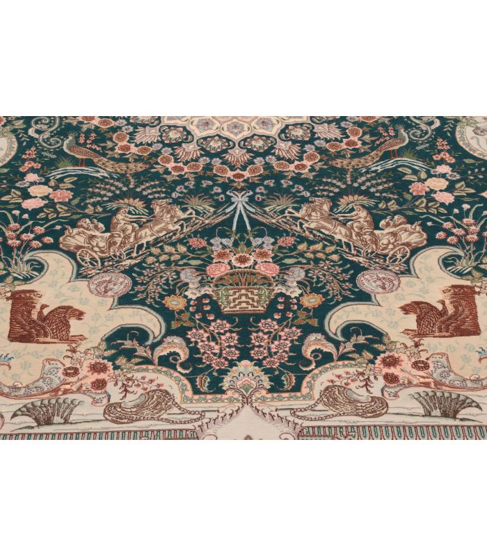 Tabriz 50raj on silk warp