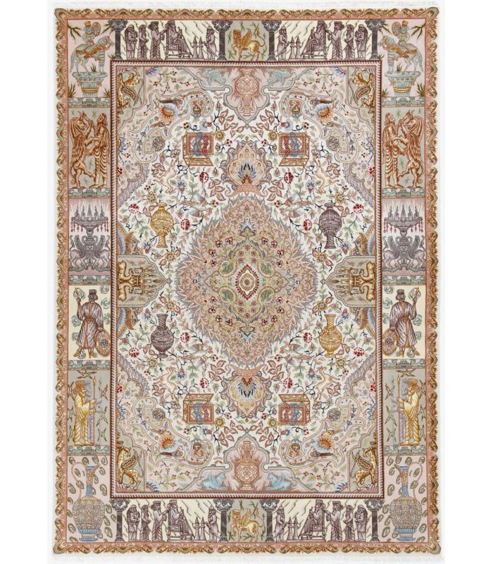 Tabriz 50raj on silk warp