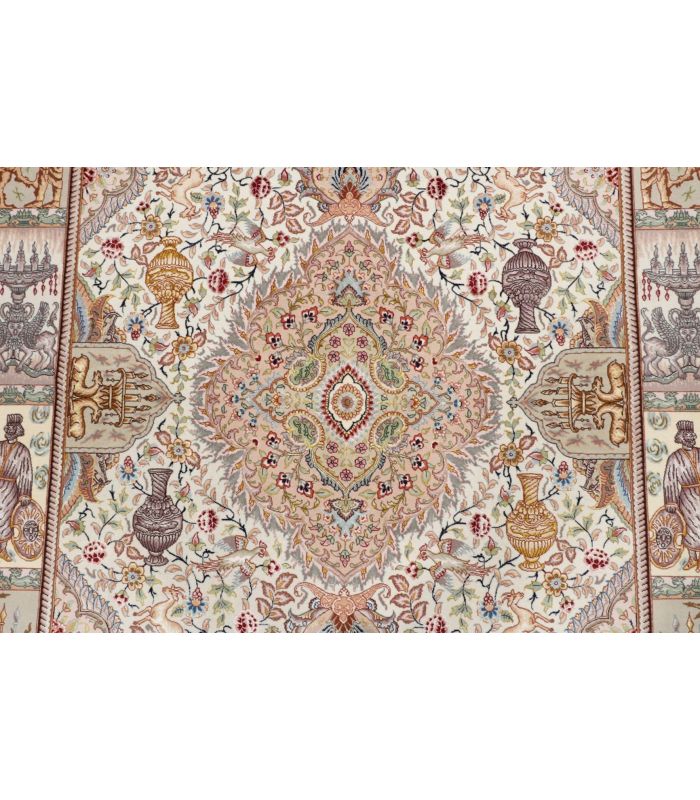 Tabriz 50raj on silk warp