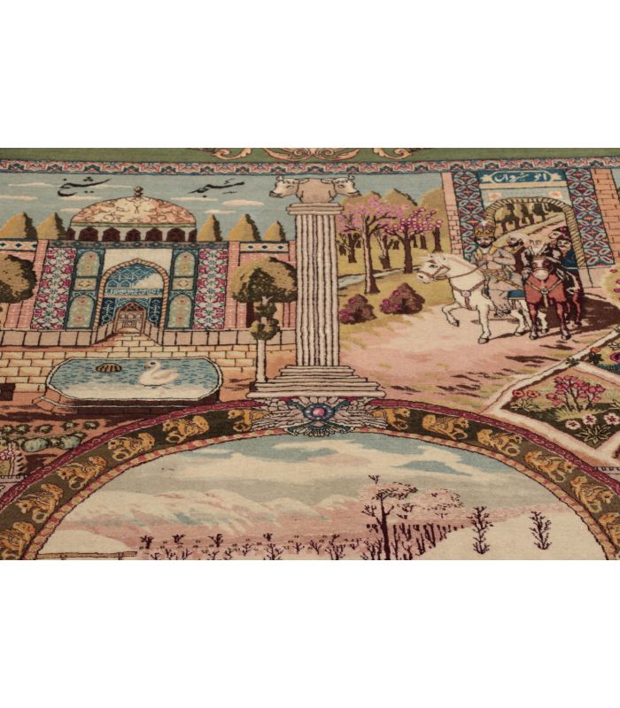 Tabriz 50raj on silk warp