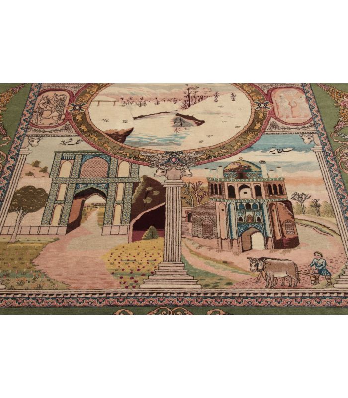 Tabriz 50raj on silk warp