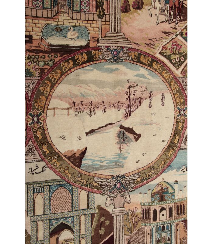 Tabriz 50raj on silk warp